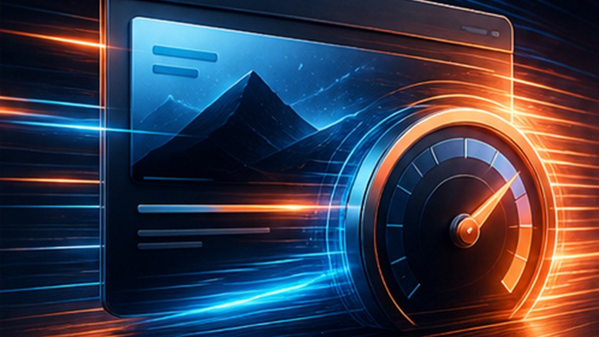 Website Speed Optimisation Without Sacrificing Design — ClientForgeHQ editorial illustration